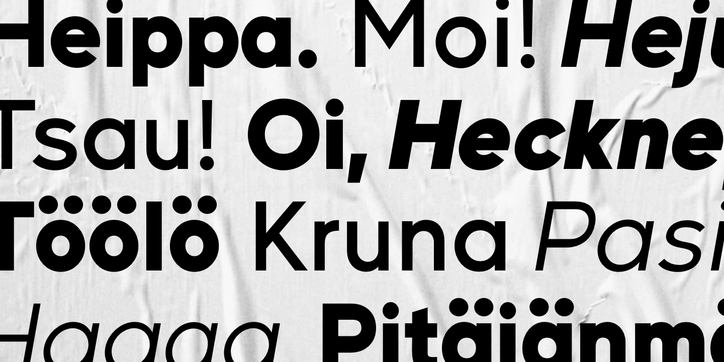 Beispiel einer Heckney 80 Extra Bold Oblique-Schriftart